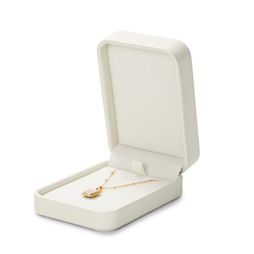 Oirlv Creamy White Pendant Necklace Box - color: Creamy-white, size: Necklace Box