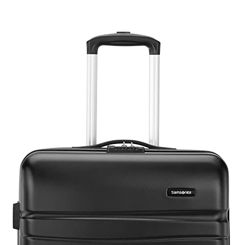 Samsonite Evolve SE Hardside Expandable Luggage, Bass Black, Medium Spinner - color: Bass Black, size: Checked-Medium Spinner
