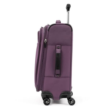 Travelpro Tourlite Softside 2-Piece Set, Expandable Luggage, 4 Spinner Wheels, Lightweight Suitcase, 21" Carry-On, 25" Checked Medium, Deep Purple - color: Deep Purple, size: 2-Piece Set (21/25)