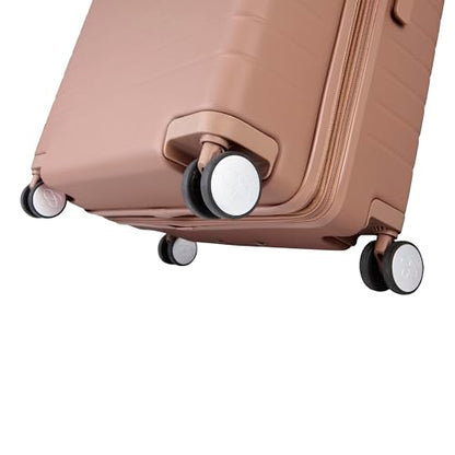 Jessica Simpson Countryside 2-Piece Set (21" & 30") Expandable 8-Wheel Spinner Large Checked Luggage Suitcase, Mocha Mousse - color: Mocha Mousse, size: 2-Piece Set