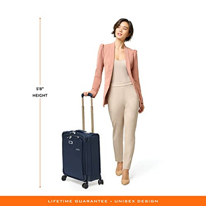 Briggs & Riley Baseline Global 21 Inch Softside Carry-On Spinner, Navy - color: Navy, size: 21" Carry-On