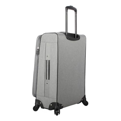 Nicole Miller Designer Luggage Collection - Expandable 24 Inch Softside Bag - Durable Mid-sized Lightweight Checked Suitcase with 4-Rolling Spinner Wheels