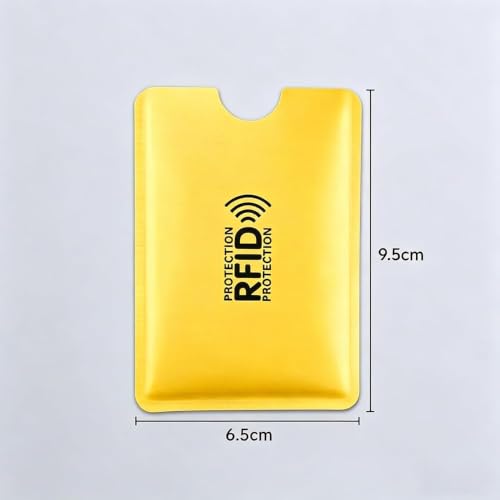 30 Pack RFID Blocking Sleeves, Credit Card Protector Holders for Contactless Cards - color: Yellow