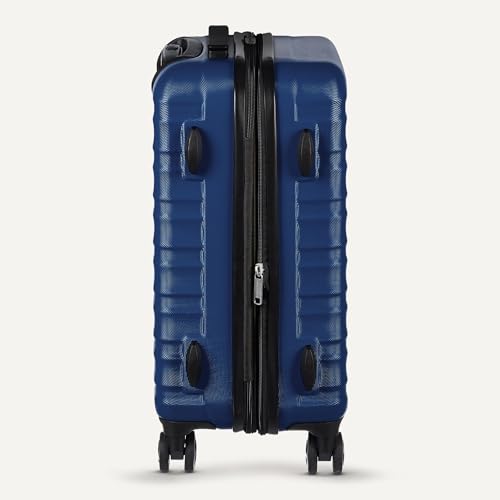 Amazon Basics 3-Piece Hardside Expandable Luggage Set (21" Carry-On, 26", 30"), Spinner Suitcases with Multi-directional Wheels, Scratch-Resistant Surface, Navy Blue - color: Navy Blue, size: 3-Piece Set