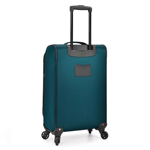 U.S. Traveler Aviron Bay Expandable Softside Luggage with Spinner Wheels, Teal, Carry-on 23-Inch - color: Teal, size: Carry-on 23-Inch