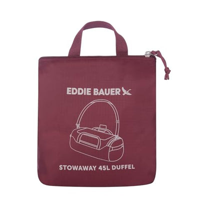 Eddie Bauer Stowaway Packable Duffel Bag, 45L, Black Cherry - color: Black Cherry