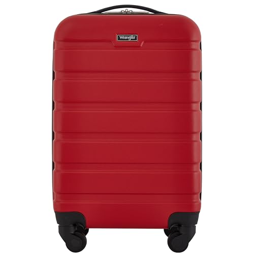Wrangler 22" Hardside Spinner Carry-On Luggage, Salsa Red - color: Salsa Red