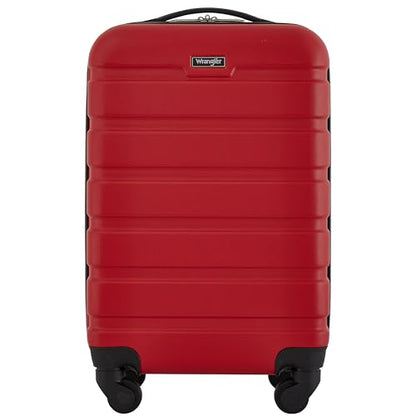Wrangler 22" Hardside Spinner Carry-On Luggage, Salsa Red - color: Salsa Red