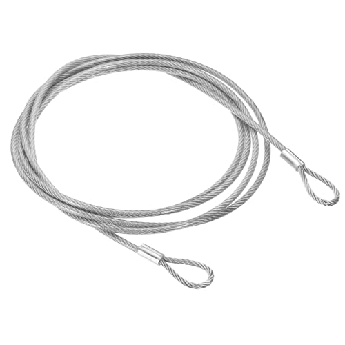 PATIKIL 138" Safety Cable Lock Security Wire Ropes 0.26" Dia Clear - size: 138 Inch-Clear