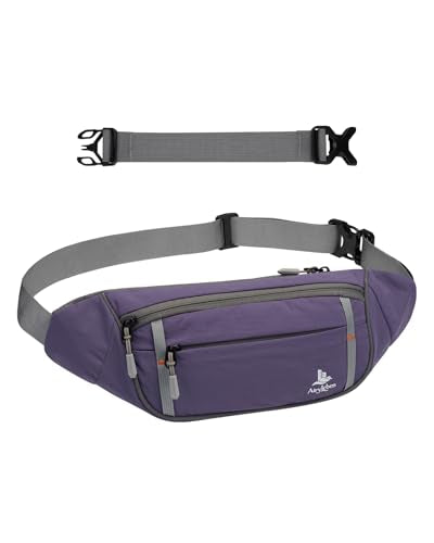 2.5L Fanny Pack for Women Men, RFID Blocking Crossbody Belt Bag, Purple - color: Purple