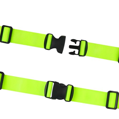 MAGARROW 1.5" Utility Luggage Straps with Buckle Adjustable, 4-Pack (Neon Green, 9.5 feet Long) - color: Neon Green, size: 1.5 in x 9.5 ft
