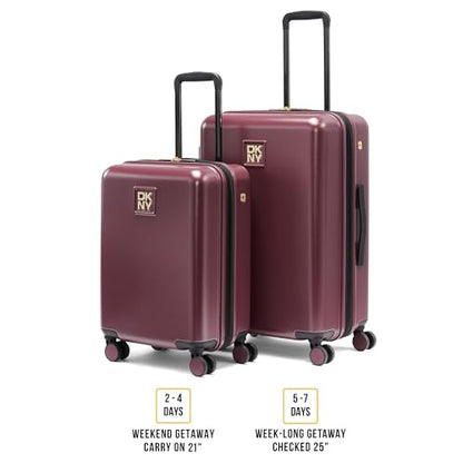 DKNY On the Go 21" Hardshell Lightweight Expandable Carry-On Luggage with Spinner Wheels,Burgundy - color: Burgundy, size: 21" Carry-On Luggage