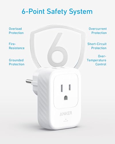 Anker Travel Adapter, European Travel Plug Adapter, US to Europe, 15W