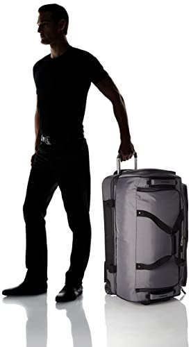 Travelpro Bold Drop-Bottom Wheeled Duffel Bag, Grey/Black, 30-Inch - color: Grey/Black