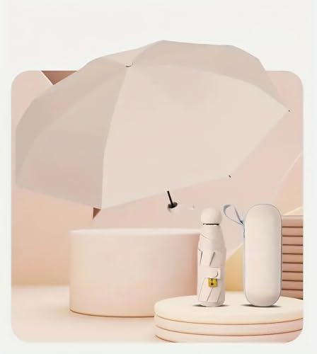 Mini Travel Umbrella with Umbrella Case - color: Off-white
