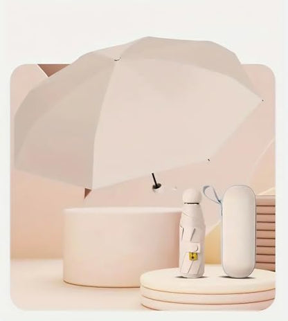 Mini Travel Umbrella with Umbrella Case - color: Off-white