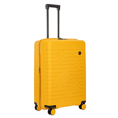 Bric's B|Y Ulisse Checked Luggage with Spinner Wheels – Expandable Lightweighted Hard Shell Suitcase, TSA Combination Lock - Removeable Wash Bag Included - 28 Inch, Mango - color: Mango, size: Checked-medium