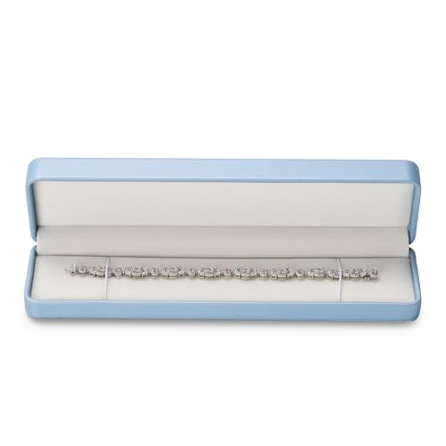 Oirlv Blue Long Necklace Storage Box - color: Sky Blue, size: Long Chain Box