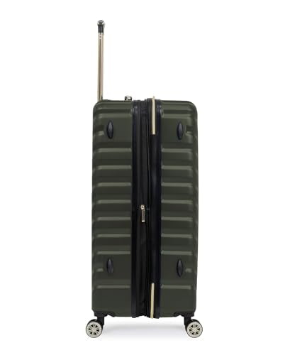 Kenneth Cole REACTION Madison Square Lightweight Hardside Chevron Expandable Spinner Luggage, Olive, 2-Piece Set (20" & 28") - color: Olive, size: 2-Piece Set (20" & 28")