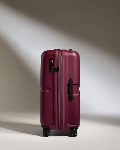 ANTLER - Single Stripe Hardside Luggage 26 Inch Checked-Medium Suitcase - Durable, Lightweight & Expandable, 4 Spinner Wheels - Adjustable Handle, TSA Lock - Heather Purple - color: Heather Purple, size: Medium