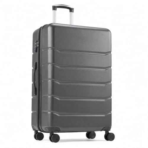 Simple Deluxe 28 Inch Hardside Carry On Luggage with Spinner Wheels - color: Dark Grey, size: 28 inch