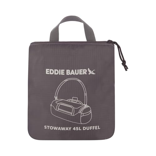 Eddie Bauer Stowaway Packable Duffel Bag, 45L, Dark Smoke - color: Dark Smoke