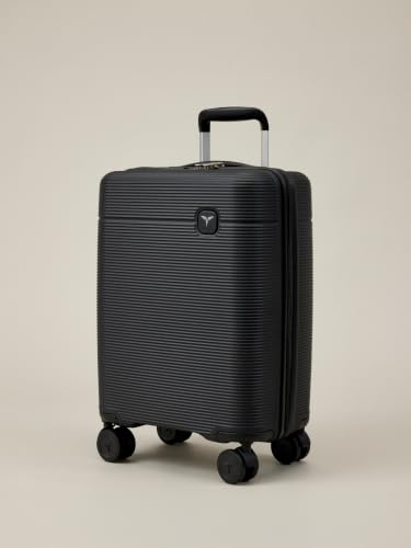 Aria 2 Piece Luggage Set (20" Carry-on / 28" Checked Luggage) Lightweight Hardside Suitcase with 360° Spinner Wheels, TSA Lock, Scratch-Resistant(Ebony Black) - color: Ebony Black