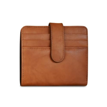 ili New York Bi-Fold Credit Card Wallet for Men & Women - Antique Saddle - color: Antique Saddle