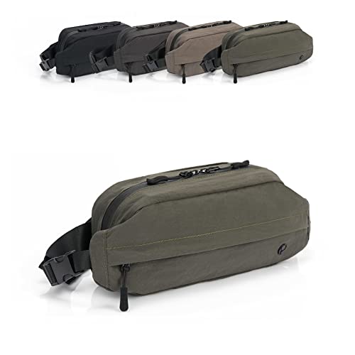 Purevave Washed Nylon Small Sling Bag for Men, Crossbody Bag for Men, Mens Sling Bag Crossbody 2.5L - color: Grey