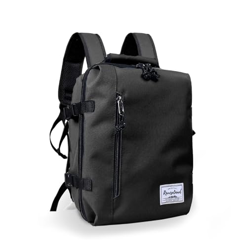 Kids Travel Backpack for Ages 3-6 | Lightweight Suitcase Style Carry-On | 10L Weekender with Tablet Sleeve & Chest Strap | Black - color: Black