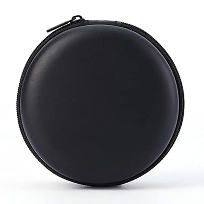 Earphone Case MAS CARNEY Headphone Earbud Hard Protective Carrying Case Bag - color: Black, style: Round