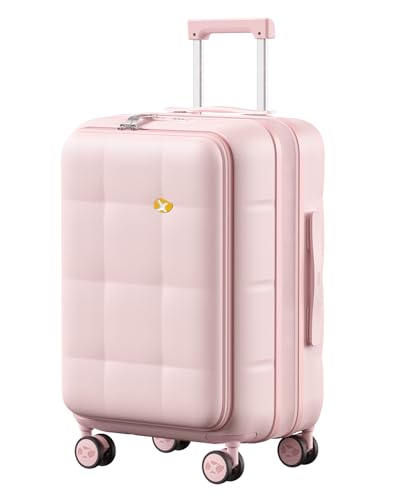 MGB Hardside Carry On Luggage, 20 Inch Front Open Expandable Suitcase - color: Peach Pink, size: 20 Inch - Carry On