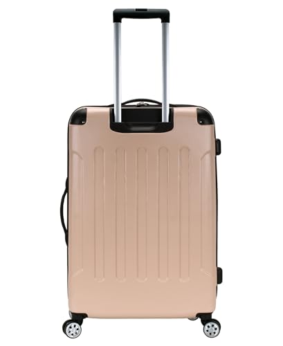 Rockland London Hardside Expandable Spinner Wheel Luggage, Checked Large 28", Champagne - color: Champagne, size: Checked 28"