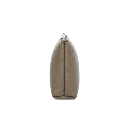 Small Makeup Bag for Purse, Leather Cosmetic (Tea Color) - color: Tea Color