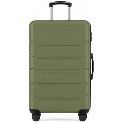 NEWBULIG 28 Inch Checked Luggage, Expandable Suitcase with Spinner Wheels - color: Green, size: 28 Inch