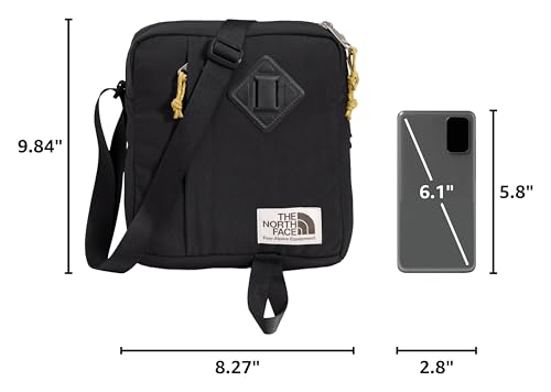 THE NORTH FACE Berkeley Crossbody Bag | Adjustable Strap, Water-repellent Finish, Internal Divider & External Pocket - color: Tnf Black/Mineral Gold-npf
