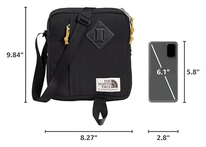THE NORTH FACE Berkeley Crossbody Bag | Adjustable Strap, Water-repellent Finish, Internal Divider & External Pocket - color: Tnf Black/Mineral Gold-npf
