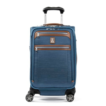 Travelpro Platinum Elite Carry-On Luggage Spinner, Coastal Blue, 21-Inch - color: Coastal Blue, size: Carry-On 21-Inch