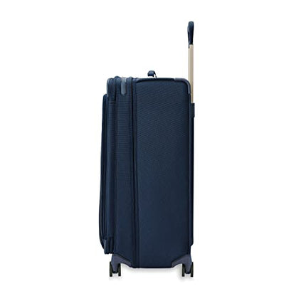 Briggs & Riley Baseline Extra Large Expandable Softside Spinner, Navy - color: Navy, size: 31" Checked