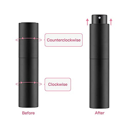 Tekson 10ml Travel Perfume Atomizer, Cologne Spray Bottle, Coffee Sprayer - color: black
