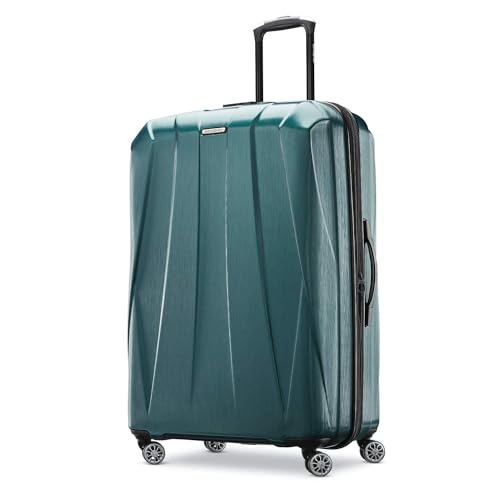 Samsonite Centric 2 Hardside Expandable Luggage with Spinner Wheels, Emerald Green, Checked-Large 28-Inch - color: Emerald Green, size: Checked-Large Spinner