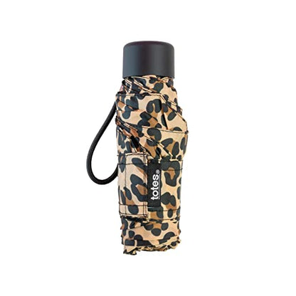 totes Kompakter Regenschirm mit automatischem Öffnen und Schließen, mit NeverWet und Sonnenschutz - color: Leopard, size: One Size