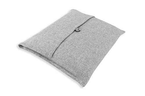 100% Cashmere Travel Blanket & Storage Pouch Gray 60" x 45" Gift Box