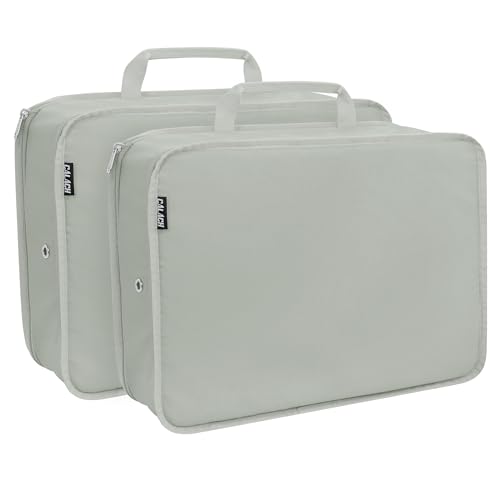 Compression Packing Cubes Travel Packing Suitcase Organizer Bags, Grey - color: Grey, size: Large