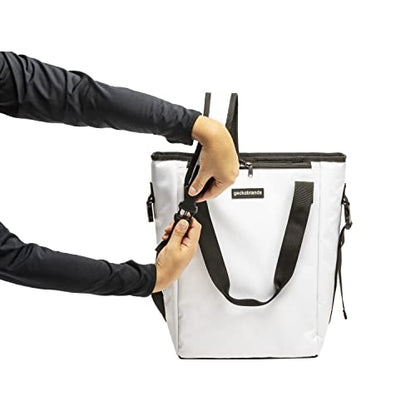 geckobrands 2 in 1 Convertible Tote and Backpack - Versatile and Durable for Travel, Gym, Beach, and Everyday Use - color: White