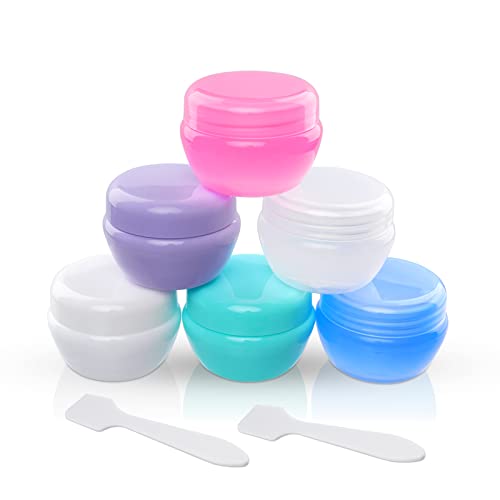 Cosywell Small Travel Containers Plastic 6 Pieces Travel Jars for Creams - style: C-6 Pieces