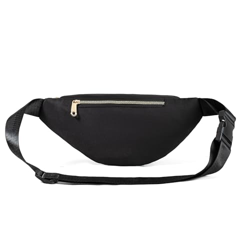 Fanny Packs Crossbody Bag for Women, Waist Pack Jogging Pouch Belt Bag for Outdoors Traveling Hiking - Black - color: Black
