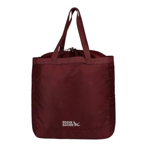 Eddie Bauer Stowaway Packable Tote Bag - color: Black Cherry