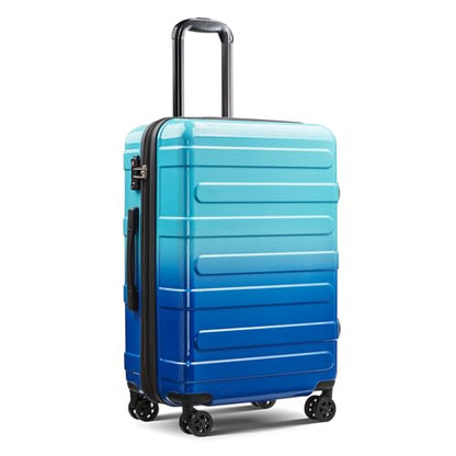 Carry on Luggage 22x14x9 Airline Approved, Expandable - color: Ocean, size: S (20 In Carry-on)