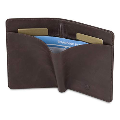 Vaultskin KENSINGTON Passport Holder for Travel, RFID Wallet (Brown) - color: Brown